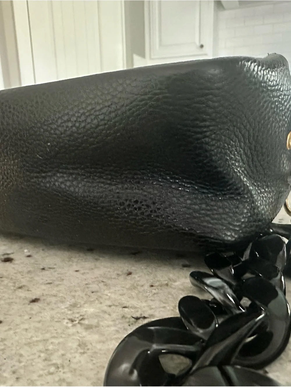 Tory Burch Black Pebbled Leather Camera Bag/Crossbody - w/ 2 straps, no rubbing